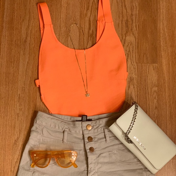 Forever 21 Tops - Broght Orange bodysuit